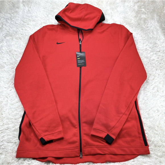 Nike Shirts Nike Drifit Showtime Fullzip Basketball Hoodie Red Men Size Medium Tall Poshmark